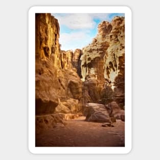 The Road Into Petra Sticker